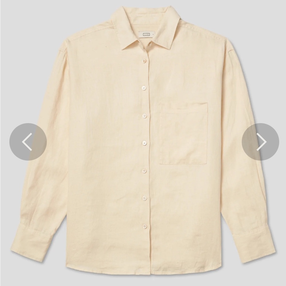 AYR Cream Button-Down Linen Shirt